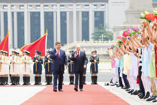 Chinese President Xi Jinping holds a welcome ceremony for Russian President Vladimir Putin, who is on a state visit to China, at the square outside the east gate of the Great Hall of the People prior to their talks in Beijing, capital of China, May 20, 2026. (Xinhua/Huang Jingwen)