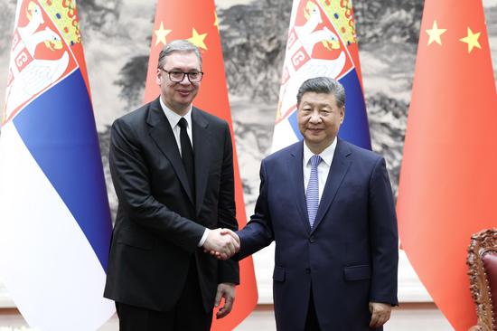 Xi holds talks with Serbian President Aleksandar Vucic
