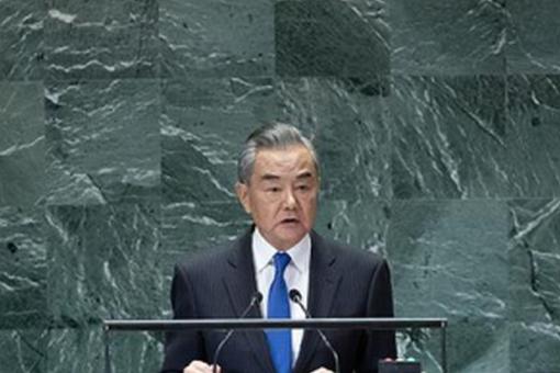 Chinese Foreign Minister Wang Yi adresses UN