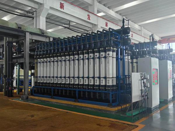 This photo taken on July 3, 2025 shows a seawater desalination workshop of Shandong Lubei OriginWater Desalination Co., Ltd. in Chengkou Town, Wudi County of east China's Shandong Province. (Xinhua/Shao Kun)