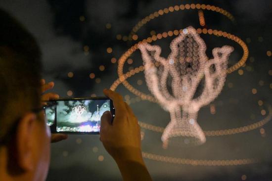 Drone show lights up Victoria Harbour to celebrate 29th anniversary of Hong Kong's return