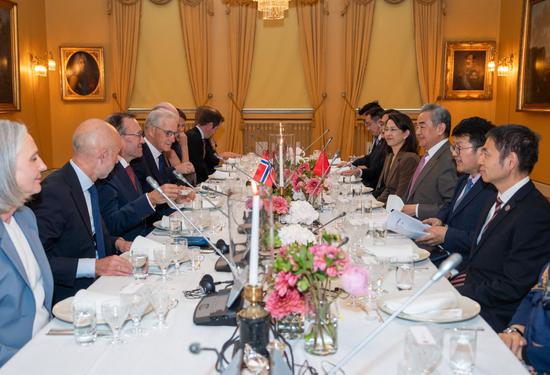 China willing to maintain high-level exchanges with Norway: FM