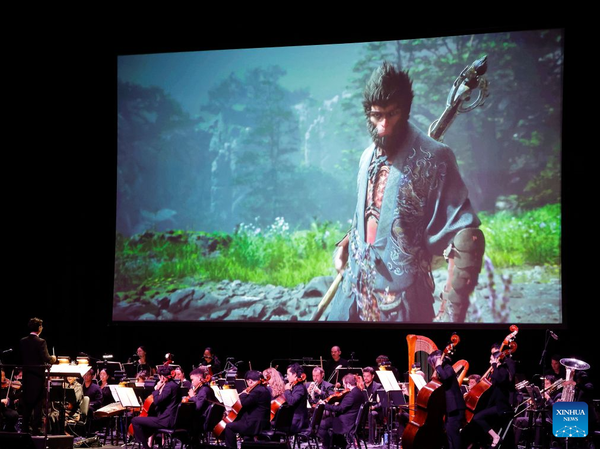 The "Black Myth: Wukong" concert is held at the Peacock Theater in downtown Los Angeles, California, the United States on July 7, 2026. (Xinhua Photo)