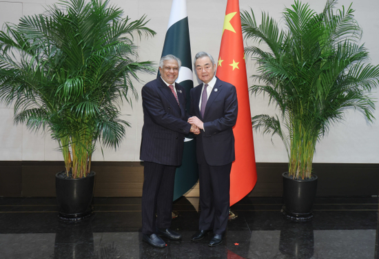 Chinese Foreign Minister Wang Yi met with Pakistan's Deputy Prime Minister and Foreign Minister Mohammad Ishaq Dar in east China's Shanghai, July 16, 2026.(Photo/fmprc.gov.cn)