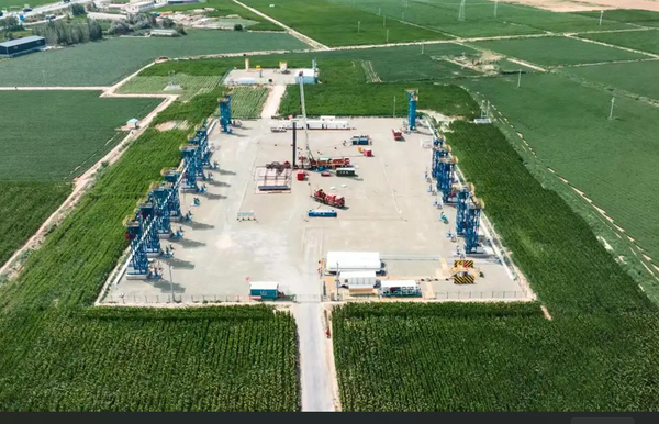The Bayan Oilfield in Bayannur, Inner Mongolia Autonomous Region. (Screenshot from CCTV news)