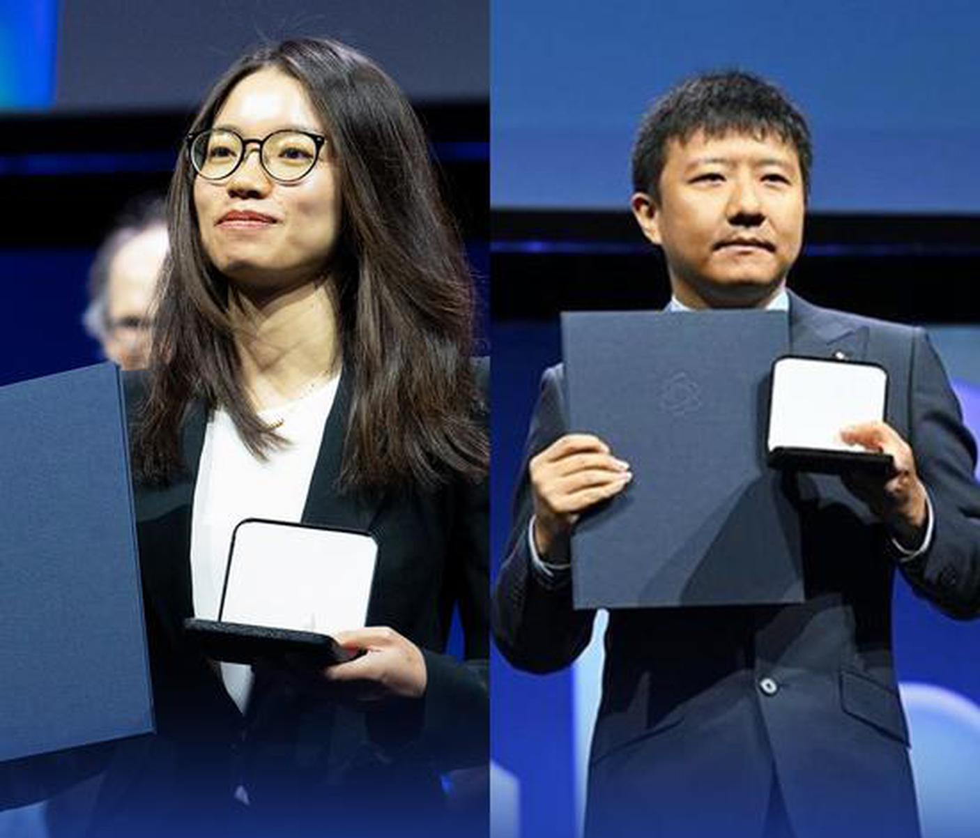 China In Photos: Chinese mathematicians Deng Yu, Wang Hong awarded Fields Medals