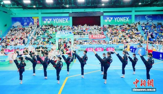 Competition scenes of the GBA Youth Taekwondo Series, July, 3. (Photo: China News Service)