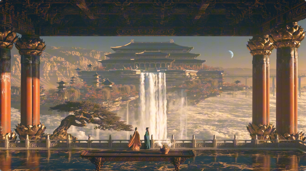 A screenshot from an AI-generated video created by Chen Aijun.