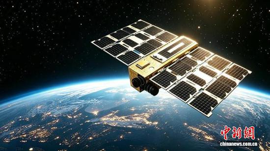 On-orbit simulation image of GISTDA Cube Sat 1. (Photo: GalaxySpace)