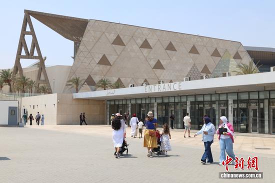 Tourists visit Grand Egyptian Museum