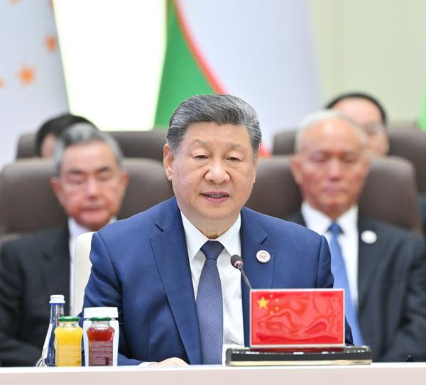 Chinese President Xi Jinping delivers an important speech during the "Shanghai Cooperation Organization (SCO) Plus" meeting in Bishkek, Kyrgyzstan, Sept. 1, 2026. (Xinhua/Zhai Jianlan)