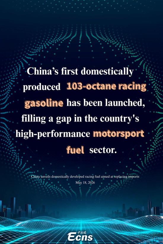 China launches domestically developed 103-octane racing fuel
