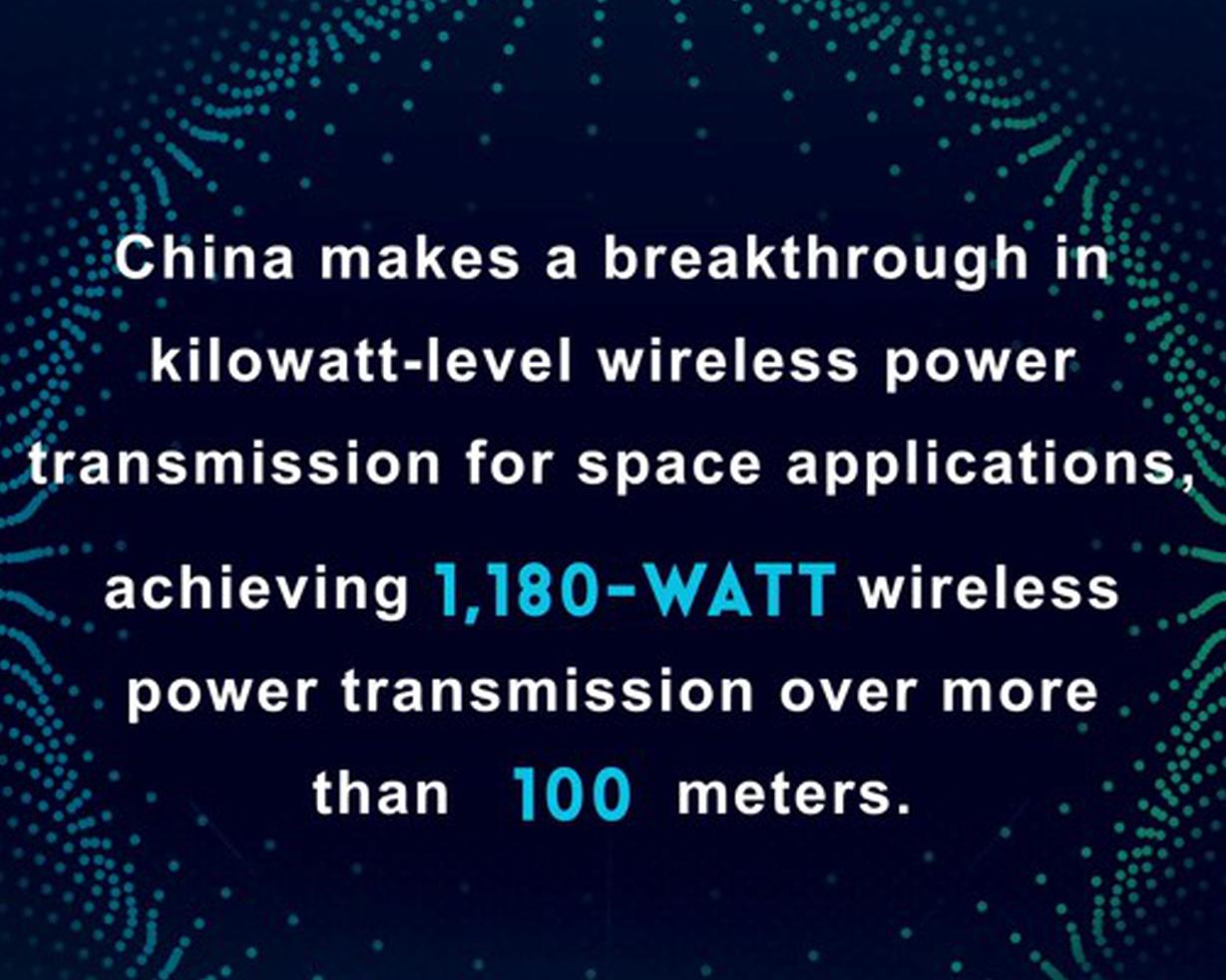 Chinese researchers achieve kilowatt-level wireless power transmission for space travel