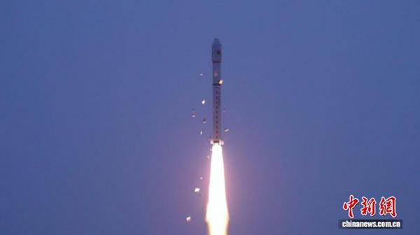 A Long March 2D carrier rocket blasts off at 6:50 p.m. from the Taiyuan Satellite Launch Center in north China’s Shanxi province, Sept. 19, 2026. (Photo: GalaxySpace)
