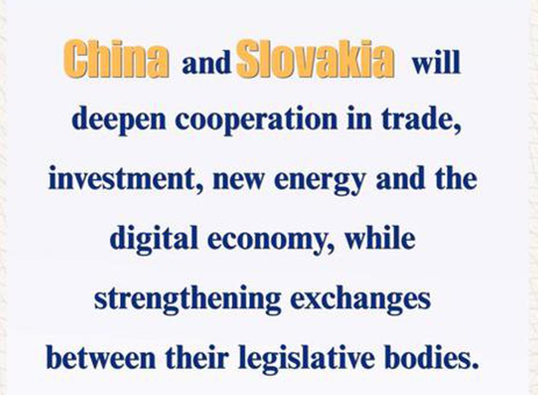 China, Slovakia to deepen cooperation across key sectors