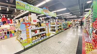 大型超市设置“宁夏扶贫产品”专区。