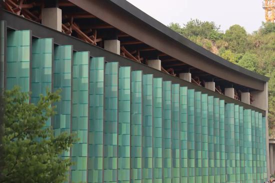 杭州国家版本馆外立面采用青瓷材质。浙江建工 供图