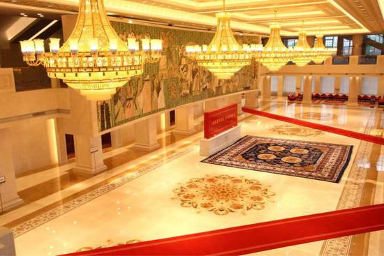 会堂迎客大厅。新疆人民会堂管理中心提供