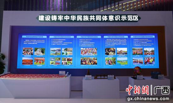 图为建设铸牢中华民族共同体意识示范区展示内容。许丽颖 摄