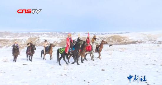 新疆特克斯“冰雪印象”:别具风情的哈萨克族冬日婚礼