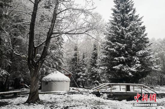 新疆阿勒泰重回“水墨世界” 最低温降至-7℃