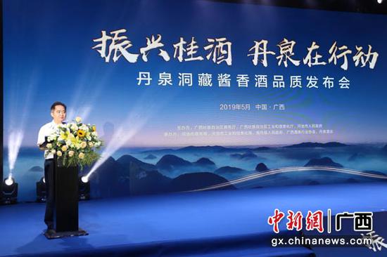 图为河池市政府副市长楠南洲致辞。林浩 摄 图为河池市政府副市长楠南洲致辞。林浩 摄