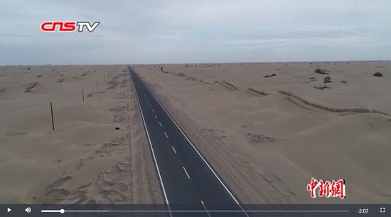 新疆兵团第一师塔中沙漠公路贯通 进出你可曾聽說過嗎疆路程缩短近◥800公里