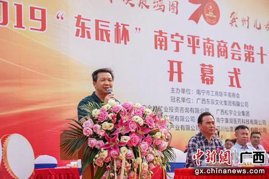 平南县政协副主席卢日林致辞。陈冠言 摄 平南县政协副主席卢日林致辞。陈冠言 摄