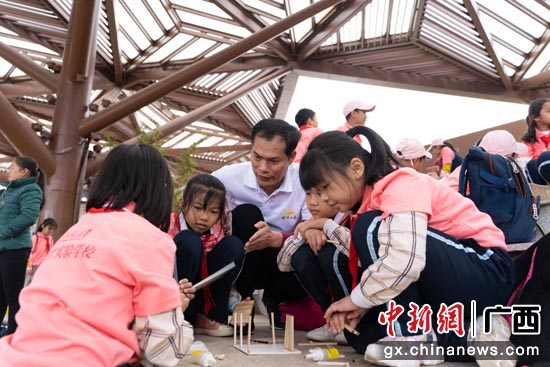 图为骆越历史文化研学旅行活动现场