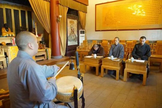 少林寺迎年終“考試”鼓勵僧眾勤學不怠