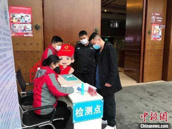 梵凈山景區檢測點。江口宣傳部供圖 梵凈山景區檢測點。江口宣傳部供圖