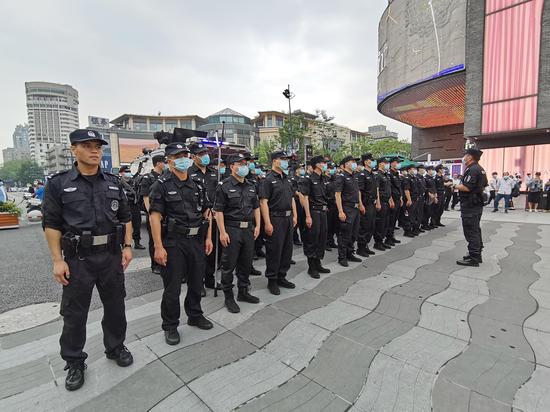 杭州上城公安执勤现场。 杭州警方 供图