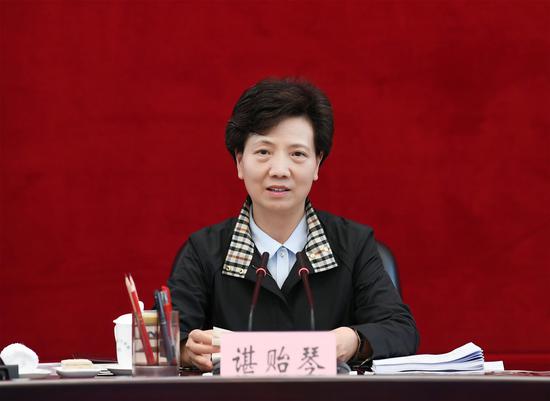 谌贻琴讲话。张丽 摄 谌贻琴讲话。张丽 摄