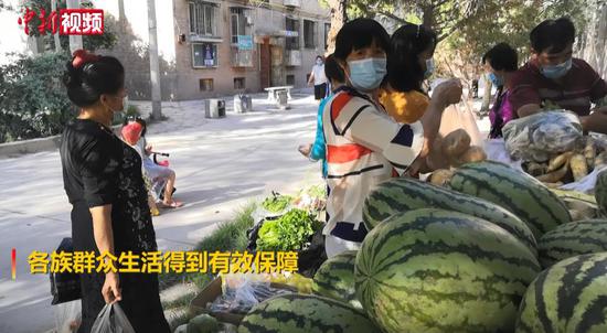 喀什地区各大市场物资供应充足 民众生活有保障