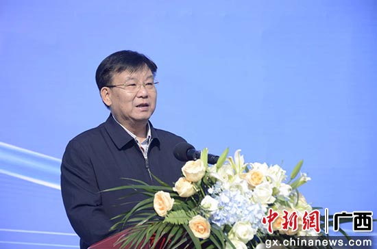 广西文化和旅游厅厅长甘霖致辞。翟李强 摄