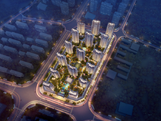 贵阳建发·央著鸟瞰效果图 贵阳建发·央著鸟瞰效果图