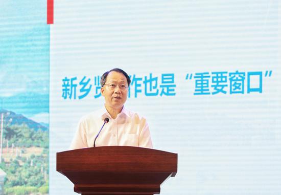 　　2020年8月7日，全省新乡贤工作推进会在台州召开，台州市委书记李跃旗作交流发言。 台州市委统战部供图