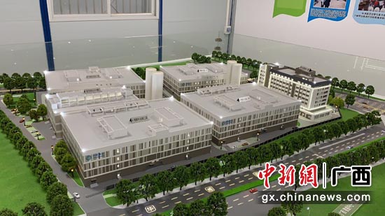 建成后的中国移动（广西）数据中心（沙盘）  中国移动广西公司供图