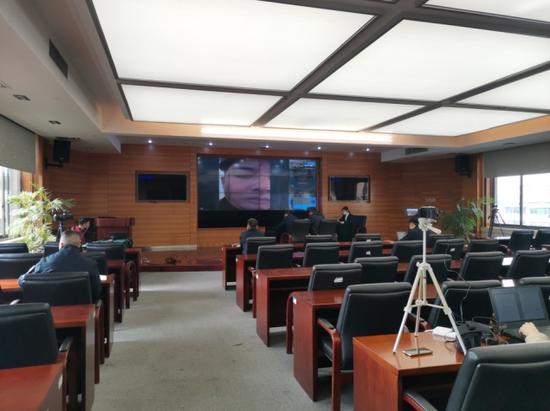 远程听证会现场。富阳区烟草专卖局 供图