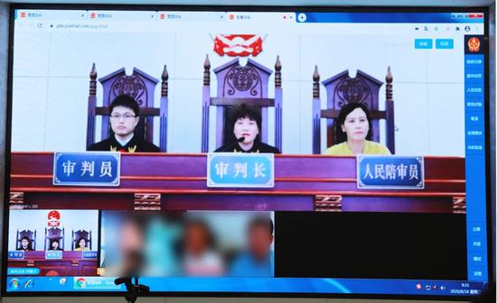 案件庭审现场。 杭州互联网法院供图