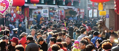 据市统计局统计，春节假期，天津市接待外地来津游客152.26万人次。本报记者 钱进 摄
