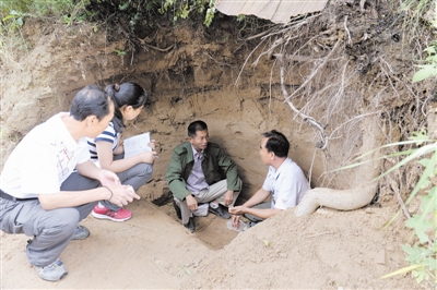 “寻根大运河”采访团在霍元甲祖籍河北省东光县安乐屯采访当地村民。 当地媒体提供