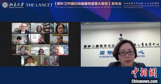 江帆教授应邀参加了线上举行的报告发布会。　上海儿童医学中心供图