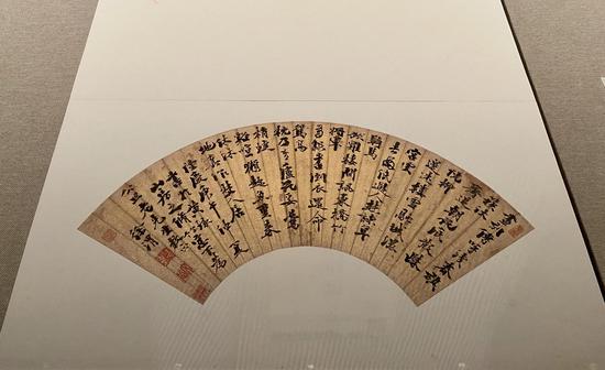 徐渭的扇面书法真迹。项菁 摄