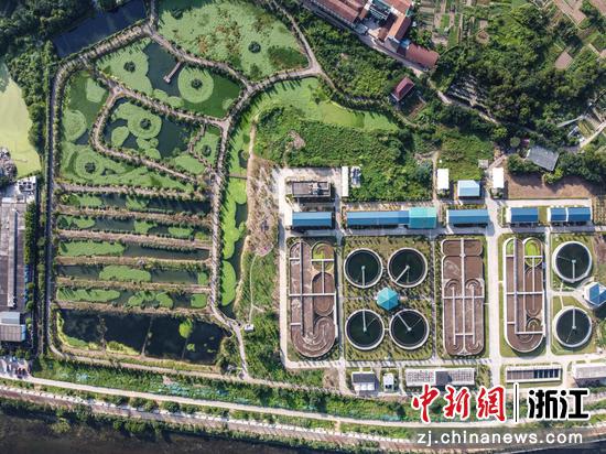 钱江水务有限公司城市污水处理厂（航拍图）。 黄乐骁供图