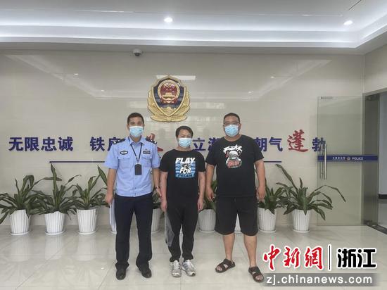 施某被警方控制。 钱塘公安供图
