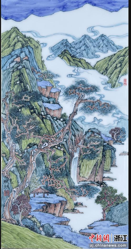 杨斌、杨琪创作的《松影和风》 主办方供图