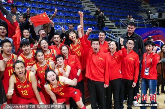 中国女篮获奥运会入场券 图片来源：Osports全体育图片社
