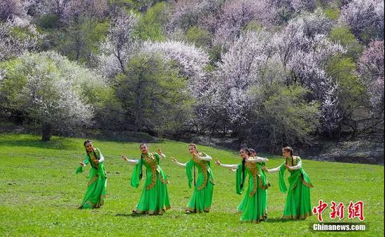 资料图：图为新疆歌舞表演。吴志恒 摄