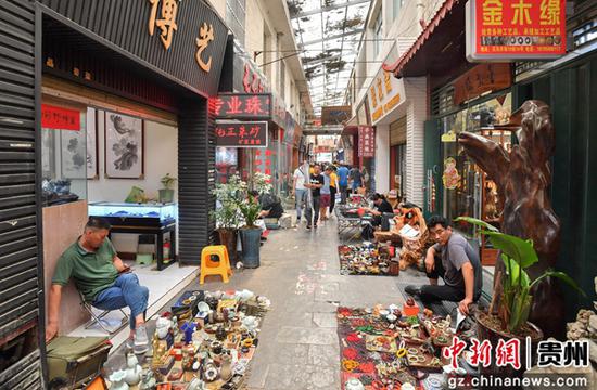 7月17日，贵阳阳明花鸟市场內的部分宠物销售区域。乔啟明 摄